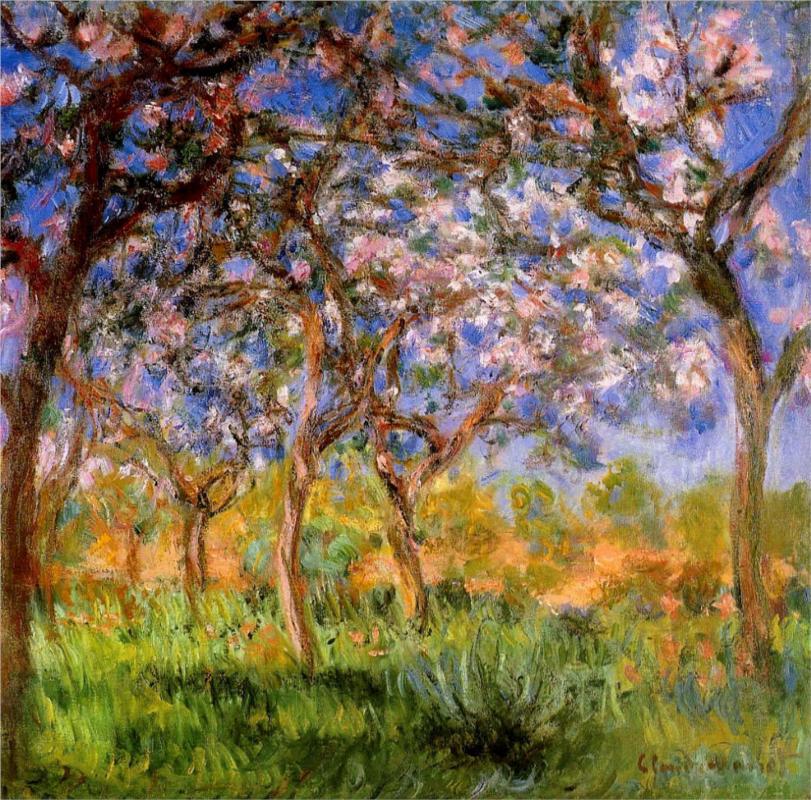 Giverny in Springtime - Claude Monet Paintings
